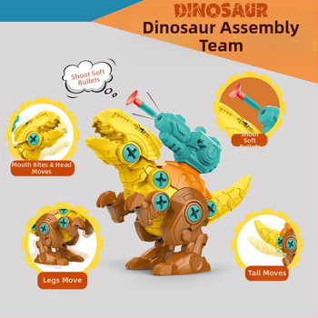 Dinozaura ola – izjaukšana un salikšana ar šaušanas kanonu – izglītojoša DIY spēle, plastmasa; zīmols Same Flower; izcelsme Chenghai; vecums 4–6 gadi