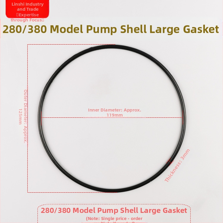 Гумен уплътнител за crankcase за високонапорна миеща машина за автомобили | Panda марка, модели 280/380, произход Zhejiang