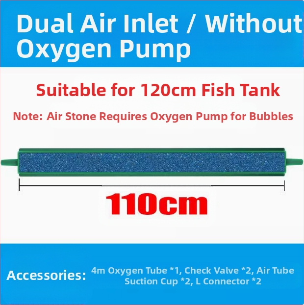 XMZZ506 Akvārija skābekļa burbuļu josla ar gaisa sūcēju, burbuļu akmeni un nano gāzes plāksni