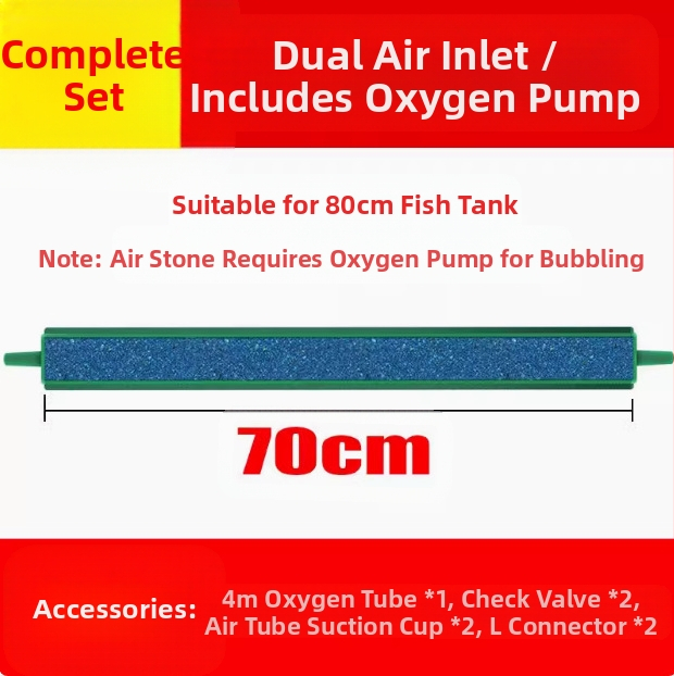 XMZZ506 Akvārija skābekļa burbuļu josla ar gaisa sūcēju, burbuļu akmeni un nano gāzes plāksni