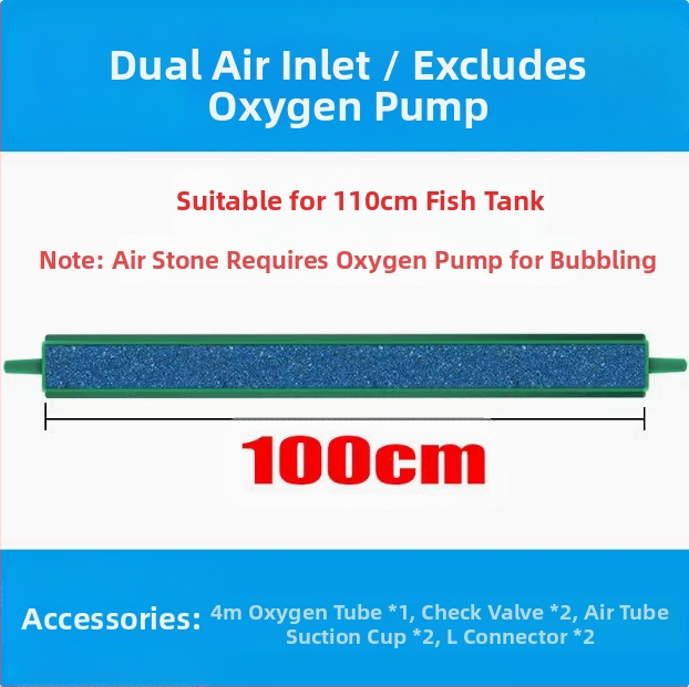 XMZZ506 Akvārija skābekļa burbuļu josla ar gaisa sūcēju, burbuļu akmeni un nano gāzes plāksni