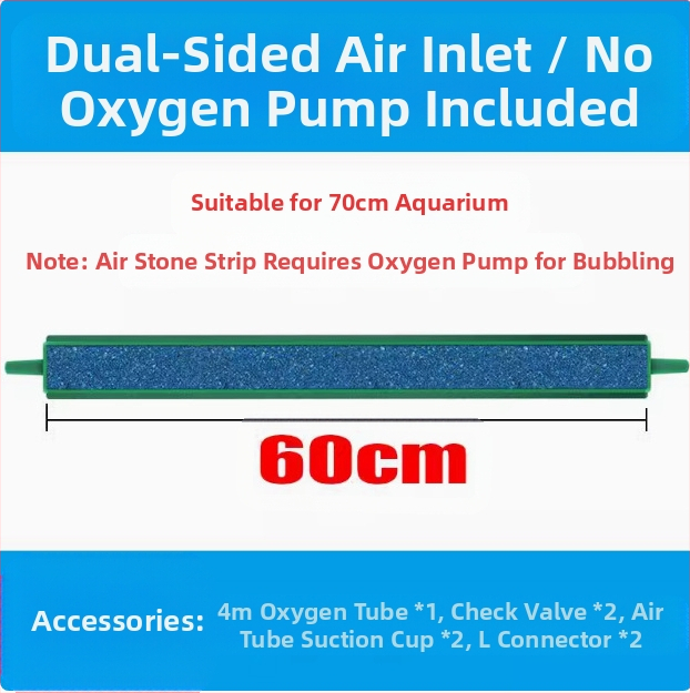 XMZZ506 Akvārija skābekļa burbuļu josla ar gaisa sūcēju, burbuļu akmeni un nano gāzes plāksni