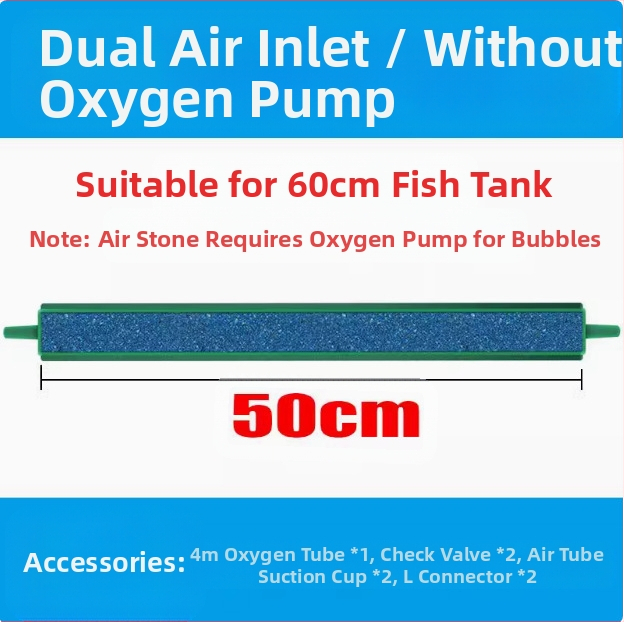 XMZZ506 Akvārija skābekļa burbuļu josla ar gaisa sūcēju, burbuļu akmeni un nano gāzes plāksni