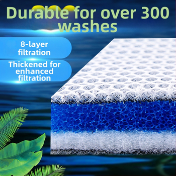 Аквариум филтър памук - без лепило, миещ се, висока плътност за пречистване, 8D филтър памук