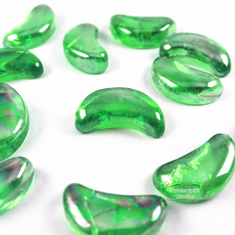 Аквариумни ландшафтни камъни: смес от стъклени мъниста, кристали, речен пясък и чакъл (10 кг кутия, 0,5 кг на брой, марка Strong Merchants)