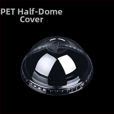 Пластмасов капак за млечен чай, полусферичен, инжекционно формован, удебелен, изпъкнал връх