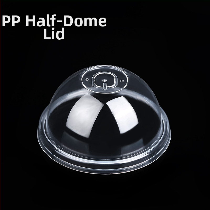 Пластмасов капак за млечен чай, полусферичен, инжекционно формован, удебелен, изпъкнал връх