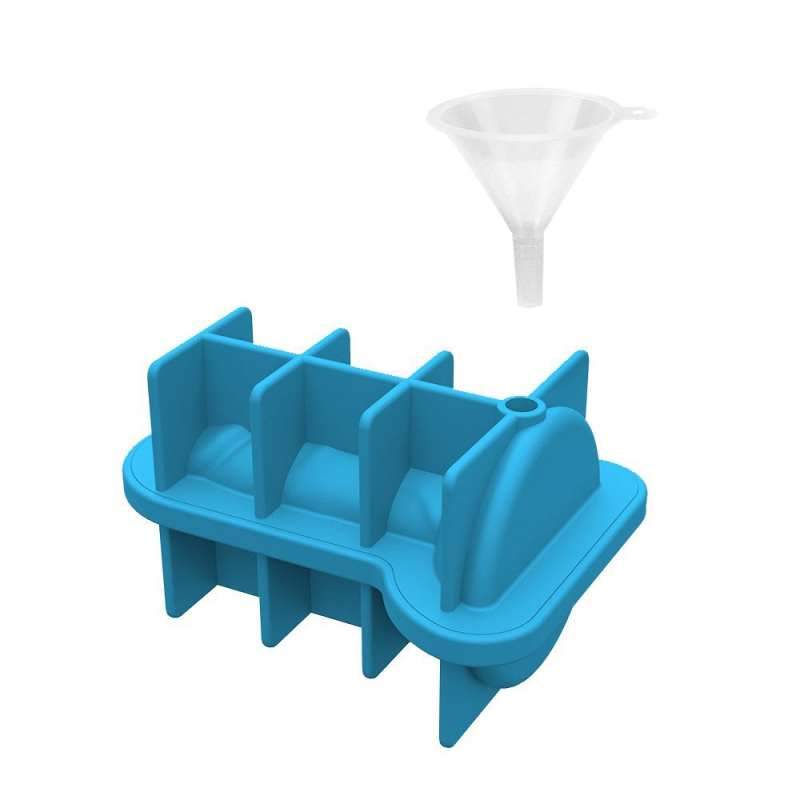 Szilikon jégkészítő forma fedéllel, automata zárás, könnyű demoldás, nyomtatott logó, licencelhető magáncímke