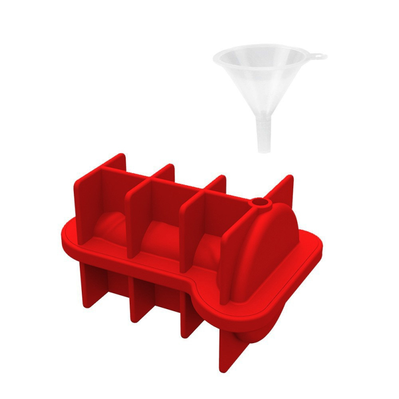 Szilikon jégkészítő forma fedéllel, automata zárás, könnyű demoldás, nyomtatott logó, licencelhető magáncímke