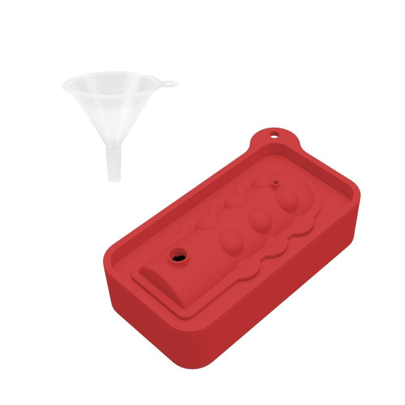 Szilikon jégkészítő forma fedéllel, automata zárás, könnyű demoldás, nyomtatott logó, licencelhető magáncímke