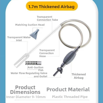 Automātiska akvārija ūdens maiņa no ABS plastmasas, drenāžas funkcija, manuāla ūdens sūknēšanas tīrīšana, ūdens maiņas šļauka, smilšu mazgāšana — Hong people