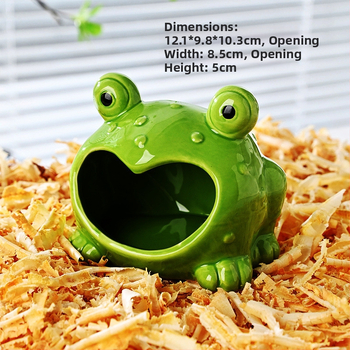 Cuib ceramic pentru hamster, adăpost iglu din ceramic pentru hamsteri pitici, decor interior