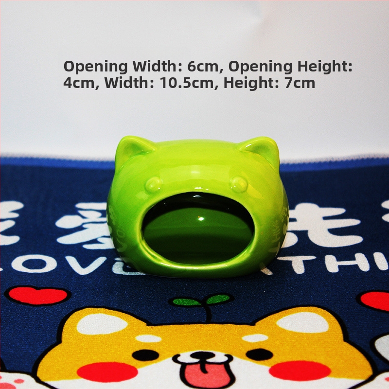 Cuib ceramic pentru hamster, adăpost iglu din ceramic pentru hamsteri pitici, decor interior