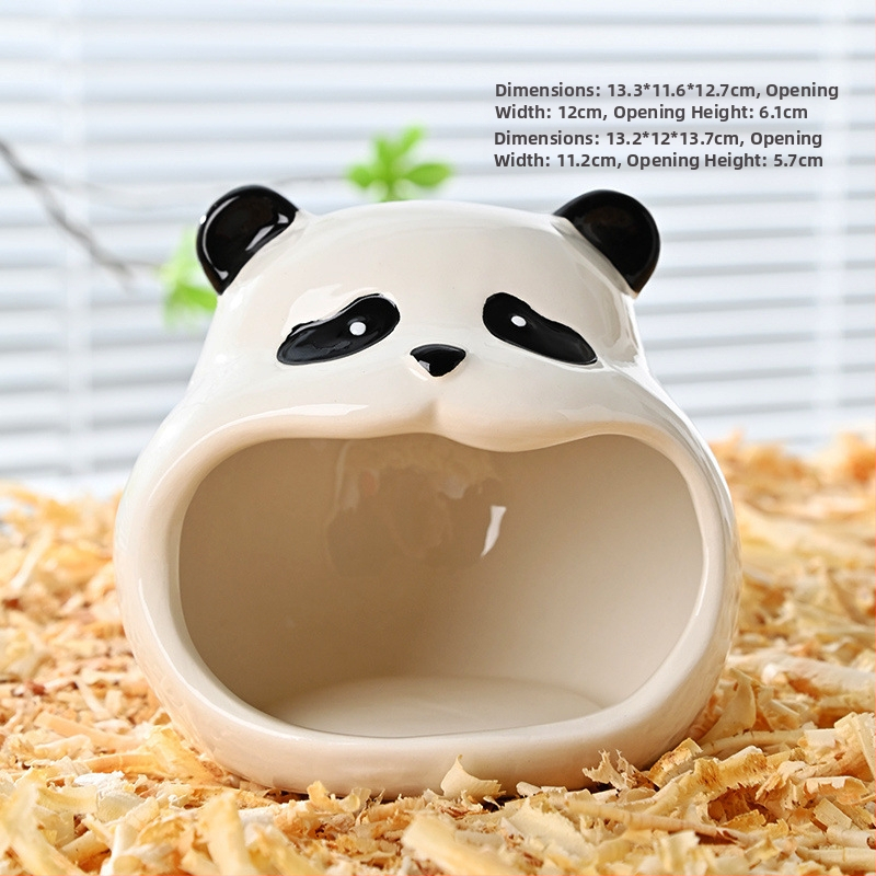 Cuib ceramic pentru hamster, adăpost iglu din ceramic pentru hamsteri pitici, decor interior