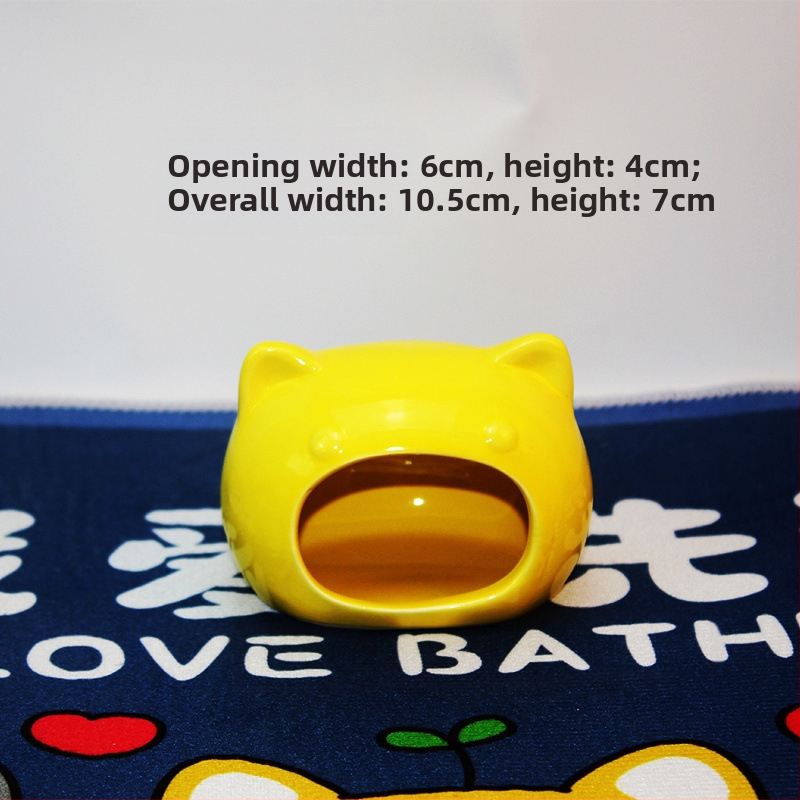 Cuib ceramic pentru hamster, adăpost iglu din ceramic pentru hamsteri pitici, decor interior