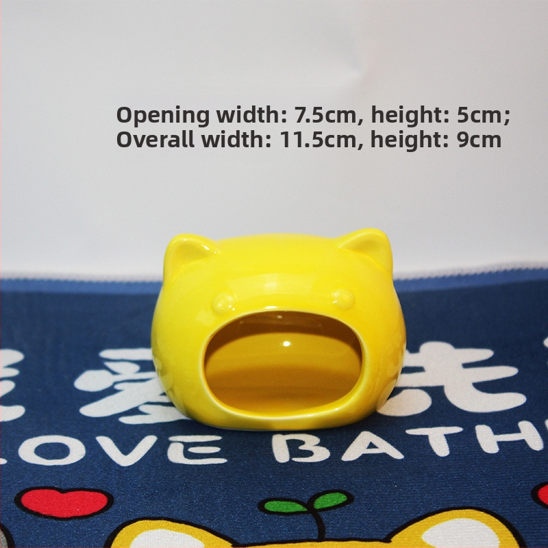 Cuib ceramic pentru hamster, adăpost iglu din ceramic pentru hamsteri pitici, decor interior