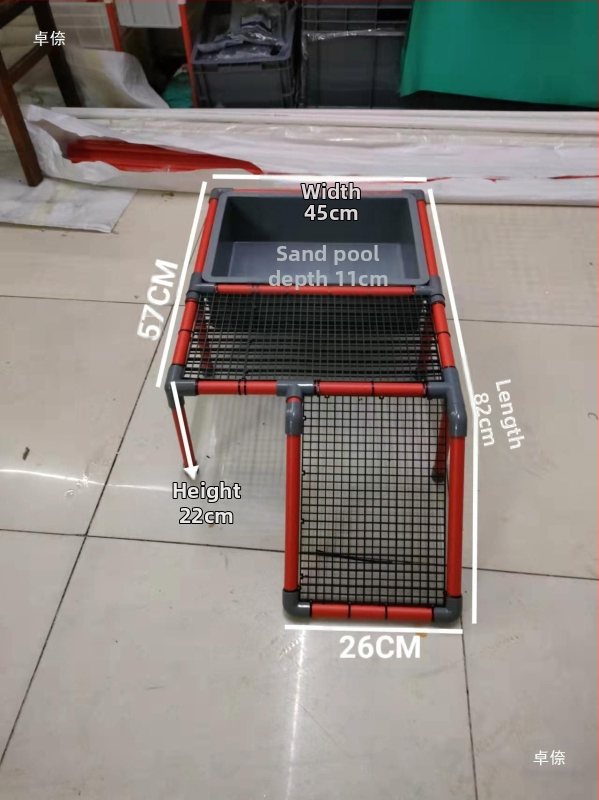 Костенуркова яйцекладна плоча с решетъчна платформа за почивка и арково укритие за размножаване