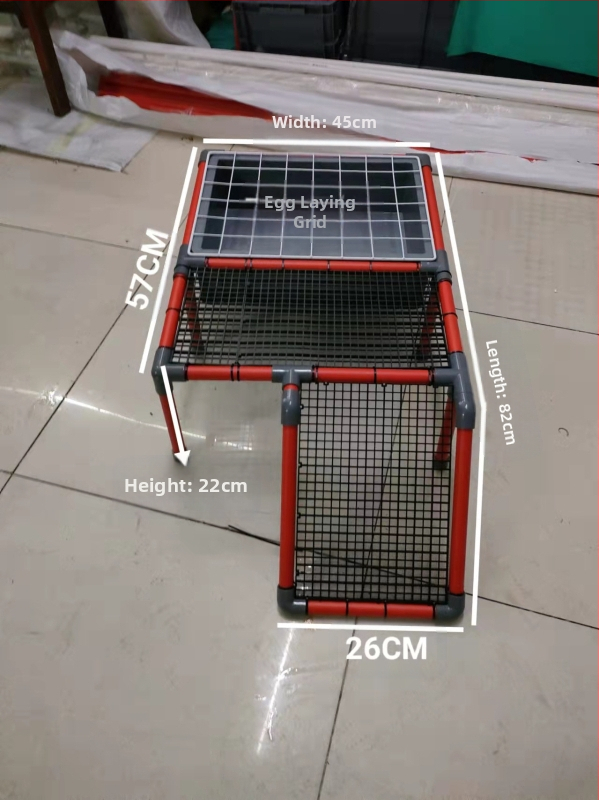 Костенуркова яйцекладна плоча с решетъчна платформа за почивка и арково укритие за размножаване
