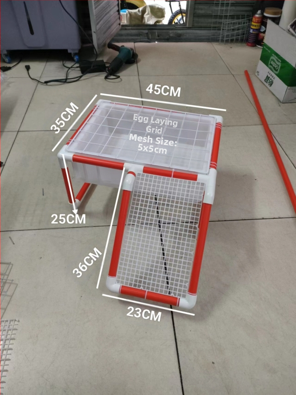 Костенуркова яйцекладна плоча с решетъчна платформа за почивка и арково укритие за размножаване