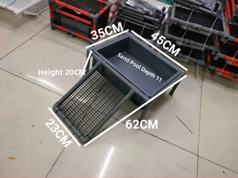 Костенуркова яйцекладна плоча с решетъчна платформа за почивка и арково укритие за размножаване