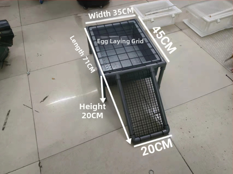 Костенуркова яйцекладна плоча с решетъчна платформа за почивка и арково укритие за размножаване