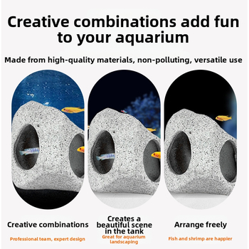 Keramikas akvārija patvērum — ainavu dekora priekšmets garnelēm un mazām zivīm, ciklīdu alā — svars 0.309 kg