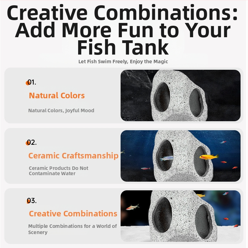 Keramikas akvārija patvērum — ainavu dekora priekšmets garnelēm un mazām zivīm, ciklīdu alā — svars 0.309 kg