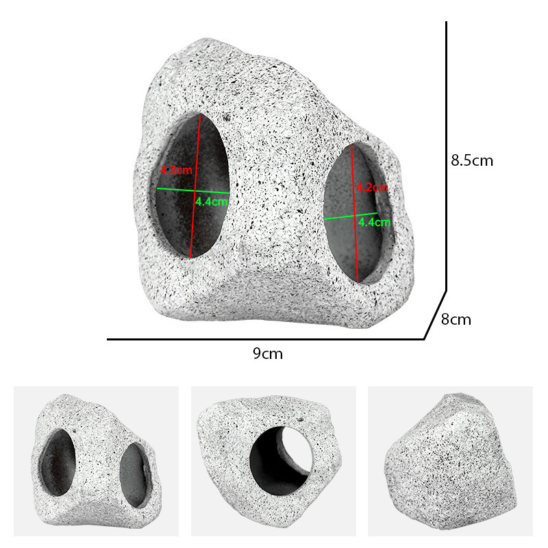 Keramikas akvārija patvērum — ainavu dekora priekšmets garnelēm un mazām zivīm, ciklīdu alā — svars 0.309 kg