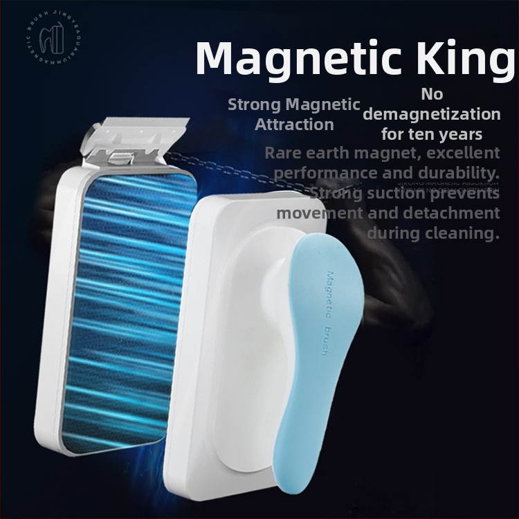 Jingye Аквариумна магнитна четка за почистване на стъкла — мощно засмукване, може да се окачи, пластмасов корпус, за премахване на водорасли