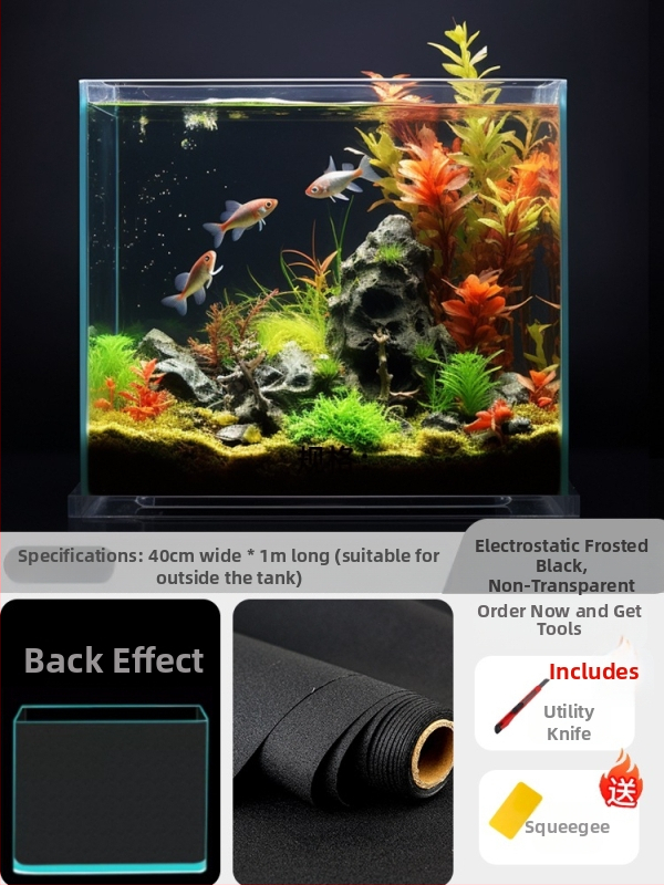 Αυτοκόλλητο φόντου ενυδρείου - PVC, αυτοκόλλητο, μινιμαλιστικό στυλ, απλό μοτίβο, 1 τεμάχιο