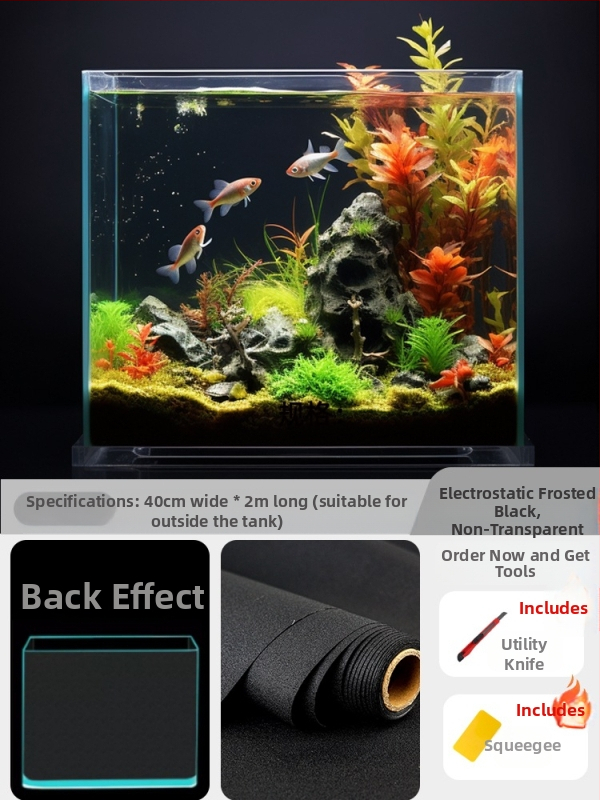 Αυτοκόλλητο φόντου ενυδρείου - PVC, αυτοκόλλητο, μινιμαλιστικό στυλ, απλό μοτίβο, 1 τεμάχιο