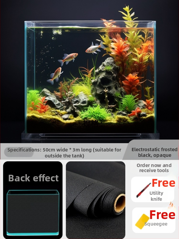 Αυτοκόλλητο φόντου ενυδρείου - PVC, αυτοκόλλητο, μινιμαλιστικό στυλ, απλό μοτίβο, 1 τεμάχιο