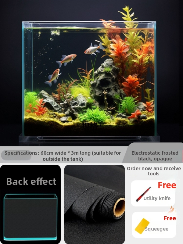 Αυτοκόλλητο φόντου ενυδρείου - PVC, αυτοκόλλητο, μινιμαλιστικό στυλ, απλό μοτίβο, 1 τεμάχιο