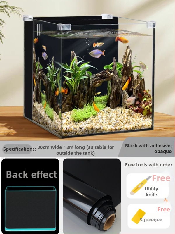 Αυτοκόλλητο φόντου ενυδρείου - PVC, αυτοκόλλητο, μινιμαλιστικό στυλ, απλό μοτίβο, 1 τεμάχιο