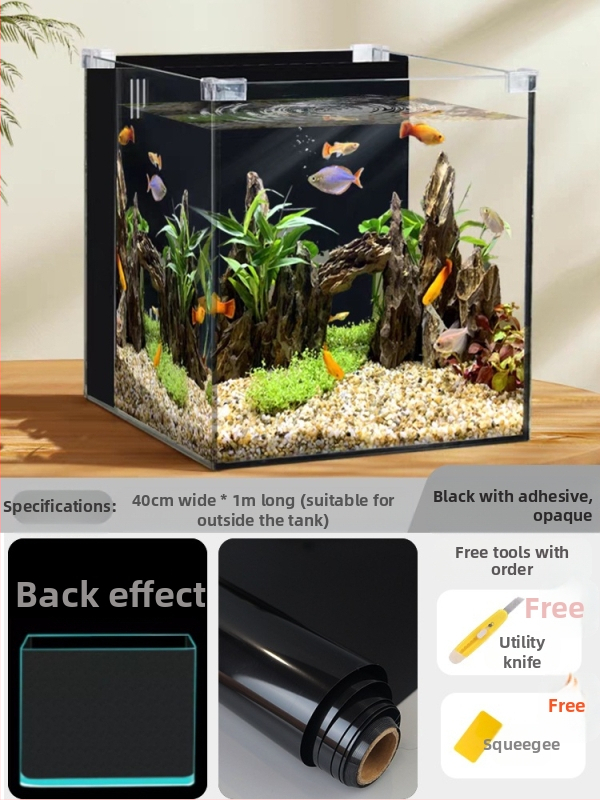 Αυτοκόλλητο φόντου ενυδρείου - PVC, αυτοκόλλητο, μινιμαλιστικό στυλ, απλό μοτίβο, 1 τεμάχιο