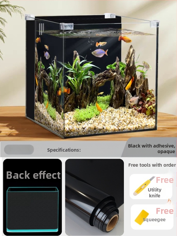 Αυτοκόλλητο φόντου ενυδρείου - PVC, αυτοκόλλητο, μινιμαλιστικό στυλ, απλό μοτίβο, 1 τεμάχιο