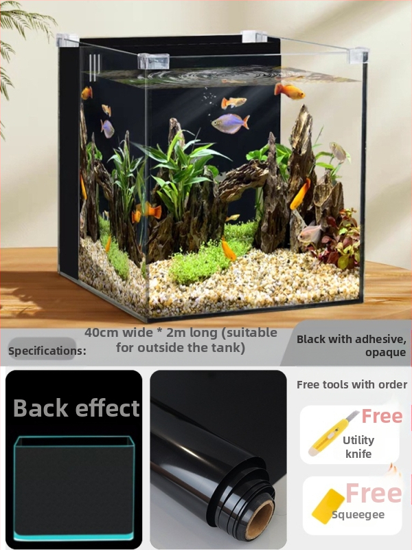 Αυτοκόλλητο φόντου ενυδρείου - PVC, αυτοκόλλητο, μινιμαλιστικό στυλ, απλό μοτίβο, 1 τεμάχιο