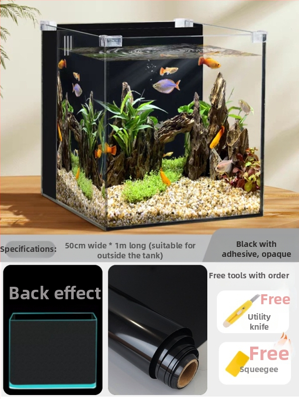 Αυτοκόλλητο φόντου ενυδρείου - PVC, αυτοκόλλητο, μινιμαλιστικό στυλ, απλό μοτίβο, 1 τεμάχιο