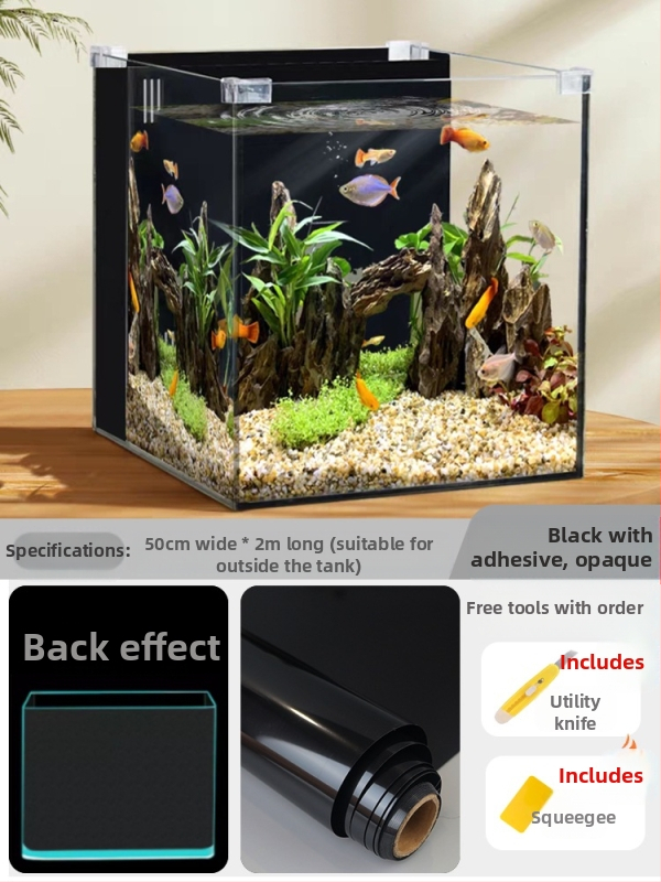 Αυτοκόλλητο φόντου ενυδρείου - PVC, αυτοκόλλητο, μινιμαλιστικό στυλ, απλό μοτίβο, 1 τεμάχιο