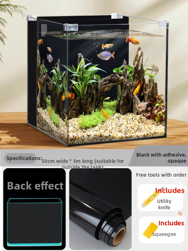 Αυτοκόλλητο φόντου ενυδρείου - PVC, αυτοκόλλητο, μινιμαλιστικό στυλ, απλό μοτίβο, 1 τεμάχιο