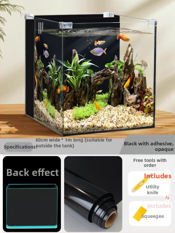 Αυτοκόλλητο φόντου ενυδρείου - PVC, αυτοκόλλητο, μινιμαλιστικό στυλ, απλό μοτίβο, 1 τεμάχιο