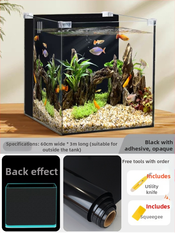 Αυτοκόλλητο φόντου ενυδρείου - PVC, αυτοκόλλητο, μινιμαλιστικό στυλ, απλό μοτίβο, 1 τεμάχιο