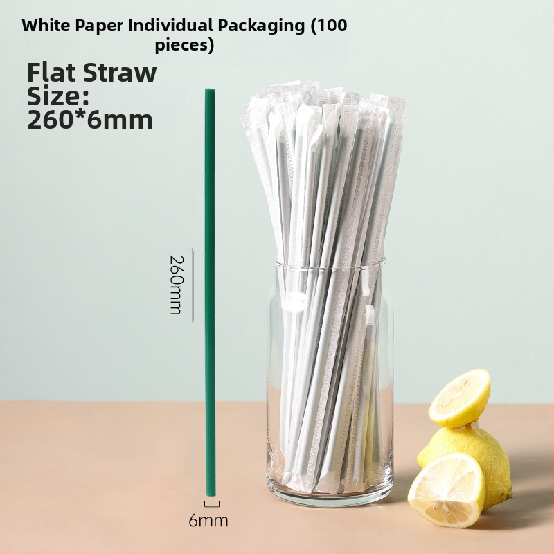 Biaoyin hardware Paie de unică folosință groase, drepte, ambalate individual, pentru magazine comerciale de ceai cu perle, din plastic