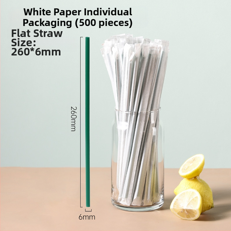 Biaoyin hardware Paie de unică folosință groase, drepte, ambalate individual, pentru magazine comerciale de ceai cu perle, din plastic