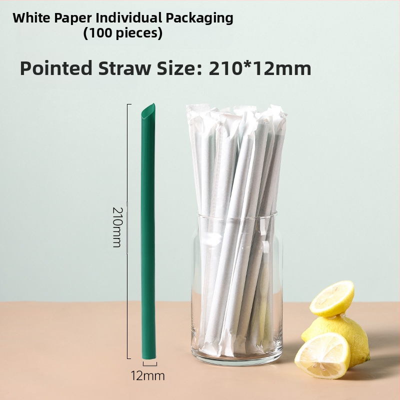 Biaoyin hardware Paie de unică folosință groase, drepte, ambalate individual, pentru magazine comerciale de ceai cu perle, din plastic