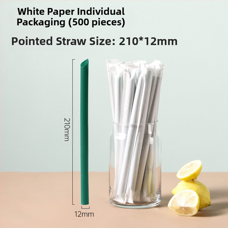 Biaoyin hardware Paie de unică folosință groase, drepte, ambalate individual, pentru magazine comerciale de ceai cu perle, din plastic