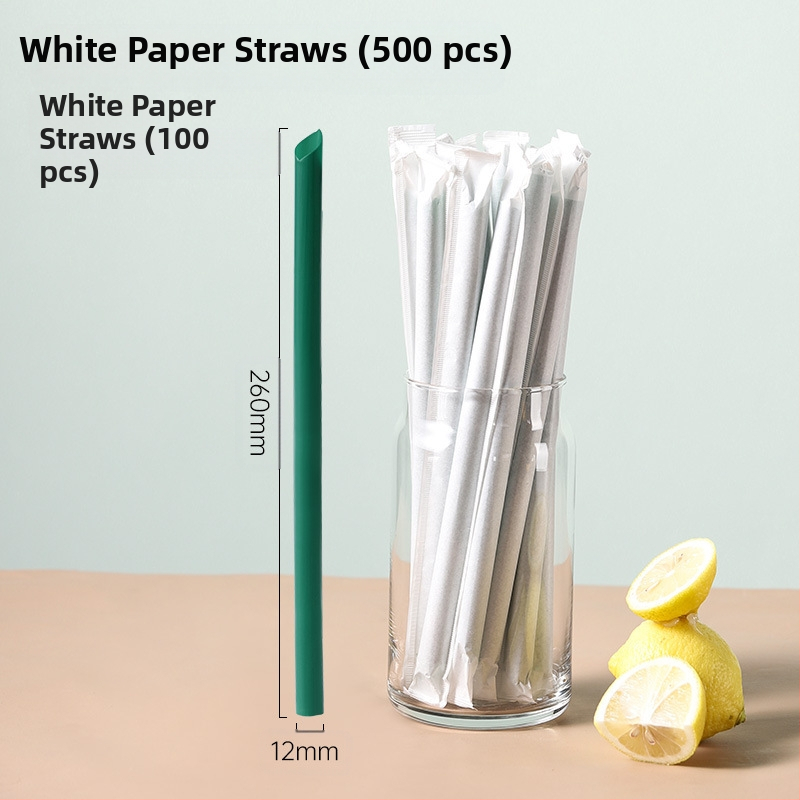 Biaoyin hardware Paie de unică folosință groase, drepte, ambalate individual, pentru magazine comerciale de ceai cu perle, din plastic