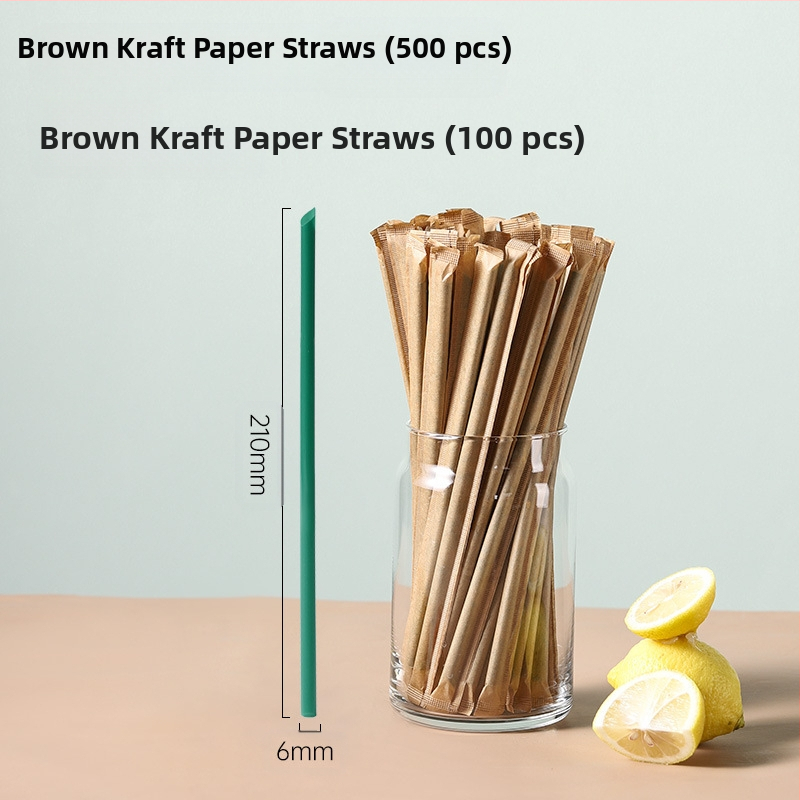 Biaoyin hardware Paie de unică folosință groase, drepte, ambalate individual, pentru magazine comerciale de ceai cu perle, din plastic