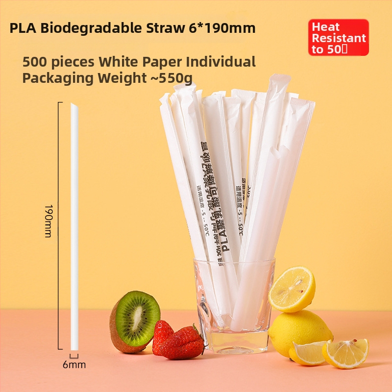 Biaoyin hardware Paie de unică folosință groase, drepte, ambalate individual, pentru magazine comerciale de ceai cu perle, din plastic