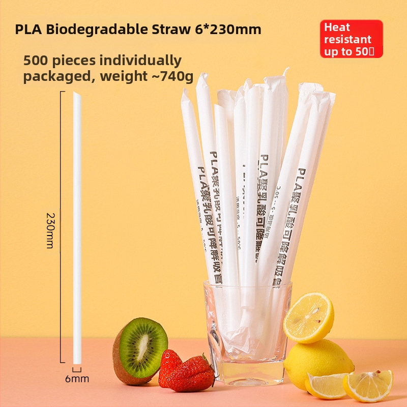 Biaoyin hardware Paie de unică folosință groase, drepte, ambalate individual, pentru magazine comerciale de ceai cu perle, din plastic